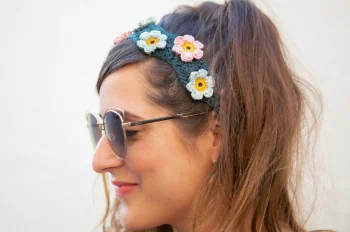 Haakpatroon â€“ Flower power haarband